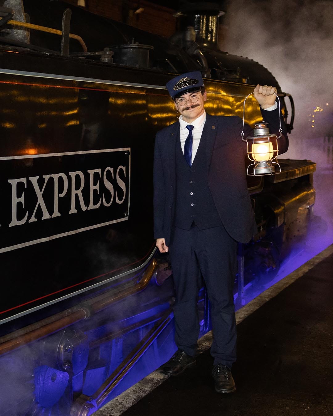 The Conductor on board The Polar Express at Wensleydale Railway