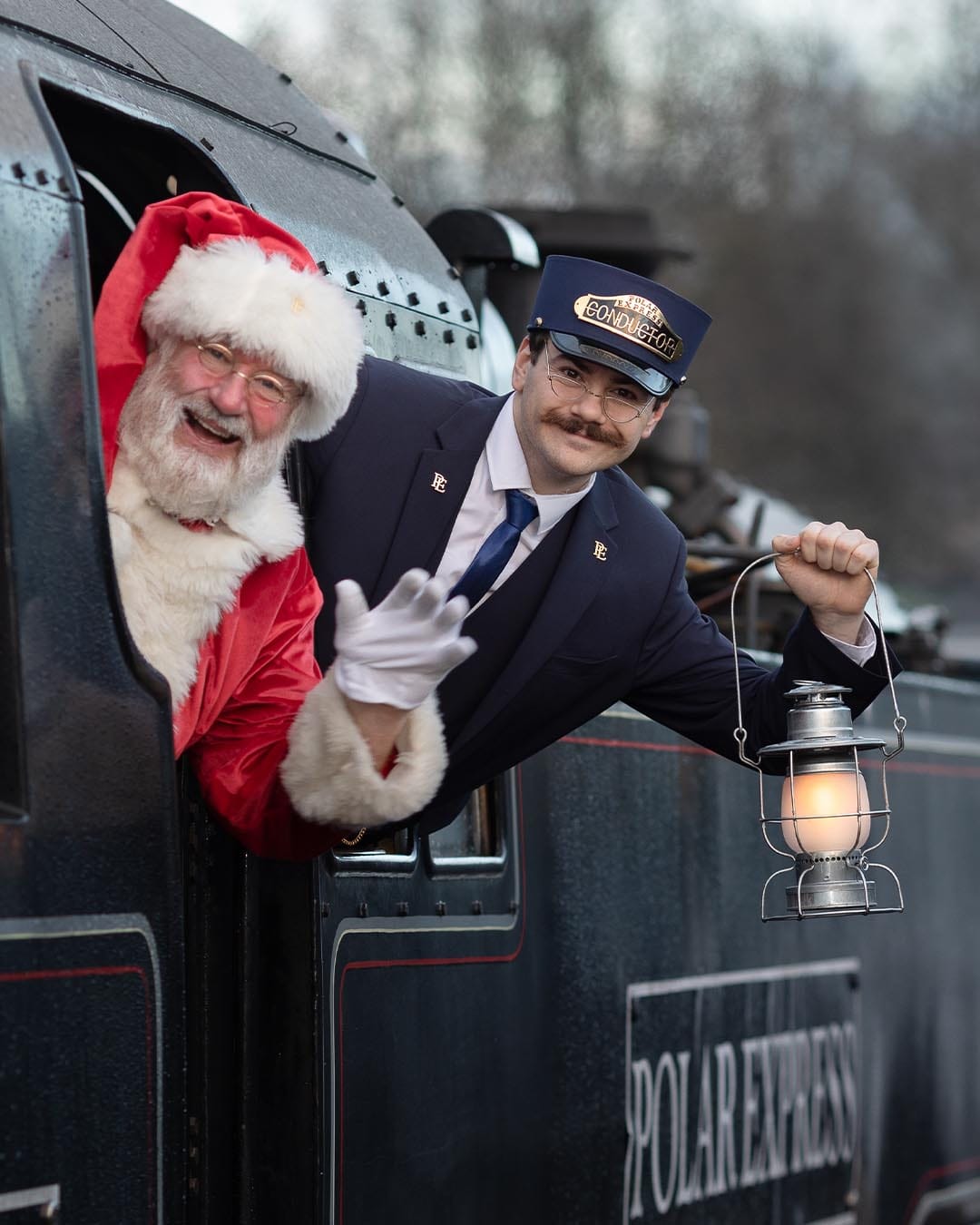 Polar Express Spa Valley Railway - Santa and Conductor