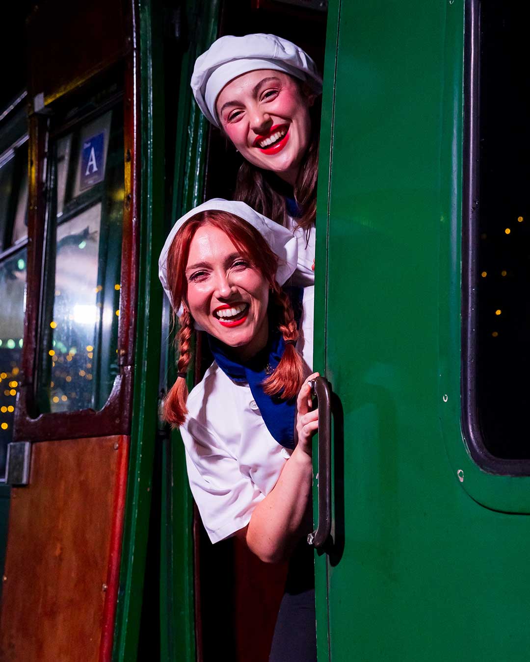 chefs at the polar express train ride